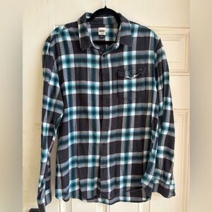 Volcom Black and Blue Checkered Shirt